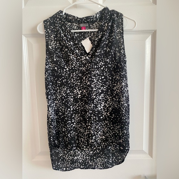 Vince Camuto Black and White Sleeveless Women's Top - Picture 7 of 7